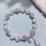 Bracelet imitation œil de chat cristal de papillon
