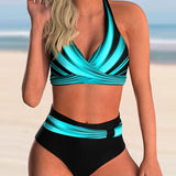 Bikini à imprimé croisé