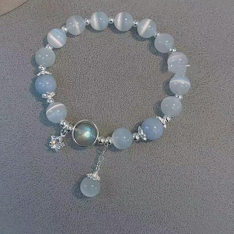 Bracelet imitation œil de chat cristal de papillon