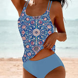 Tankini imprimée avec double sangle