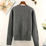 Cardigan décontracté de couleur unie à manches longues