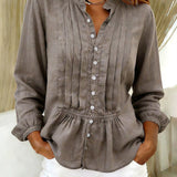 Blouse Urbain-Décontracté Froncé