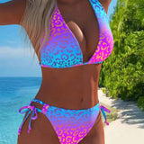 Bikini Sexy Dégradé Imprimé Léopard
