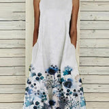Robe sans manches imprimée