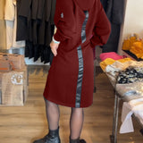 Robe à capuche unie avec poches