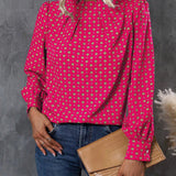 Blouse au style et imprimés vintage