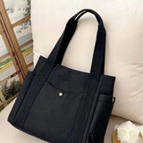 Sac en toile de grande capacité avec doubles poignées