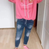 Sweats à capuche amples à imprimé ancre
