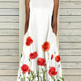 Robe sans manches imprimée