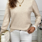 Pull Élégant Orné De Dentelle