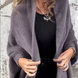 Cardigan décontracté à franges de couleur unie
