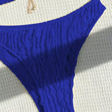 Bikini Sexy Couleur Unie Deux Pièces Triangle