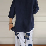Ensemble Col Rond Décontracté Pantalon Imprimé