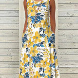 Robe sans manches avec imprimé floral et poche