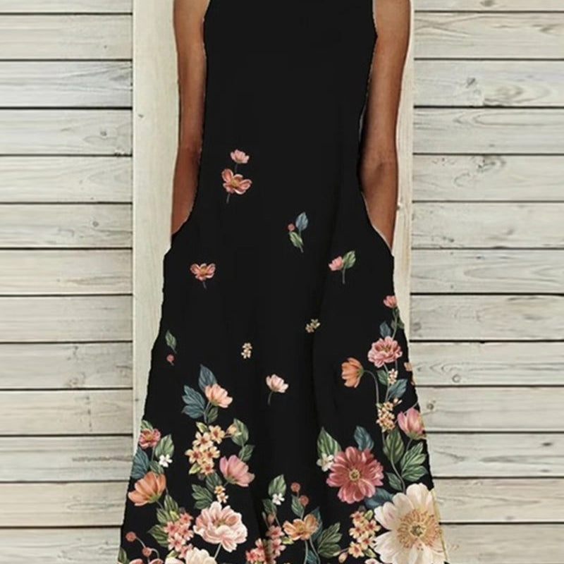 Robe sans manches imprimée