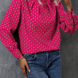 Blouse au style et imprimés vintage