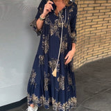 Robe Vintage ample à col en V