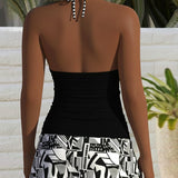 One-Piece Profond-V Peplum
