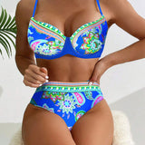 Bikini Bralette Imprimé Cachemire Deux Pièces