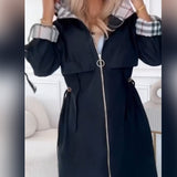 Veste Trenchcoat Avec Caractéristique Capuche