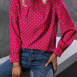 Blouse au style et imprimés vintage
