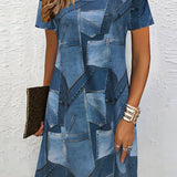 Robe Tendance Imprimée Décontractée