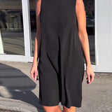 Robe Sans Manches Unie Shift