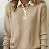 Pull À Revers Style Patchwork