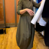 Robe à col rond et manches 2/3