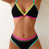Bikini Deux-pièces Avec Color-blocking Design