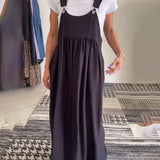 Robe décontractée couleur unie à bretelles