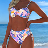 Bikini Bralette Impression Feuille