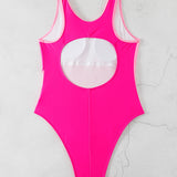 Maillot de bain une pièce tendance aux couleurs contrastées