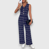 Jasmína – Ensemble haut à col V et pantalon assorti