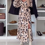 Robe Sexy Col V Imprimée