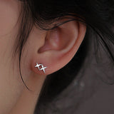 Boucles d'oreilles étoile en argent massif
