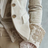 Blazer Sartoriale Femme Ivoire Brodé