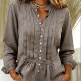 Blouse Urbain-Décontracté Froncé