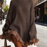 Ensemble Avec Style Élégant, Couche de Pull Et Robe Camisole