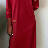 Robe Pull Col En V Élégante