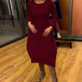 Robe élégante de couleur unie