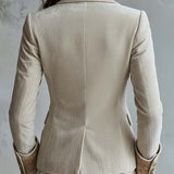 Blazer Sartoriale Femme Ivoire Brodé