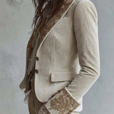 Blazer Sartoriale Femme Ivoire Brodé