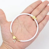 Cœur Initial Charme Lien Branché Bracelet