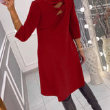 Robe unie avec nœud au dos