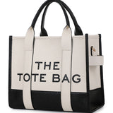 Sac fourre-tout tendance avec coutures bicolores