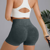 Short taille haute simple de couleur unie