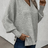 Pull Manche Lanterne Encolure En V