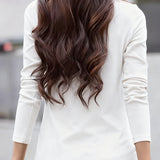 Haut Slim Fit Plissé Manches Longues