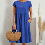 Robe ample à encolure ronde